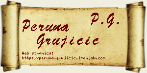 Peruna Grujičić vizit kartica